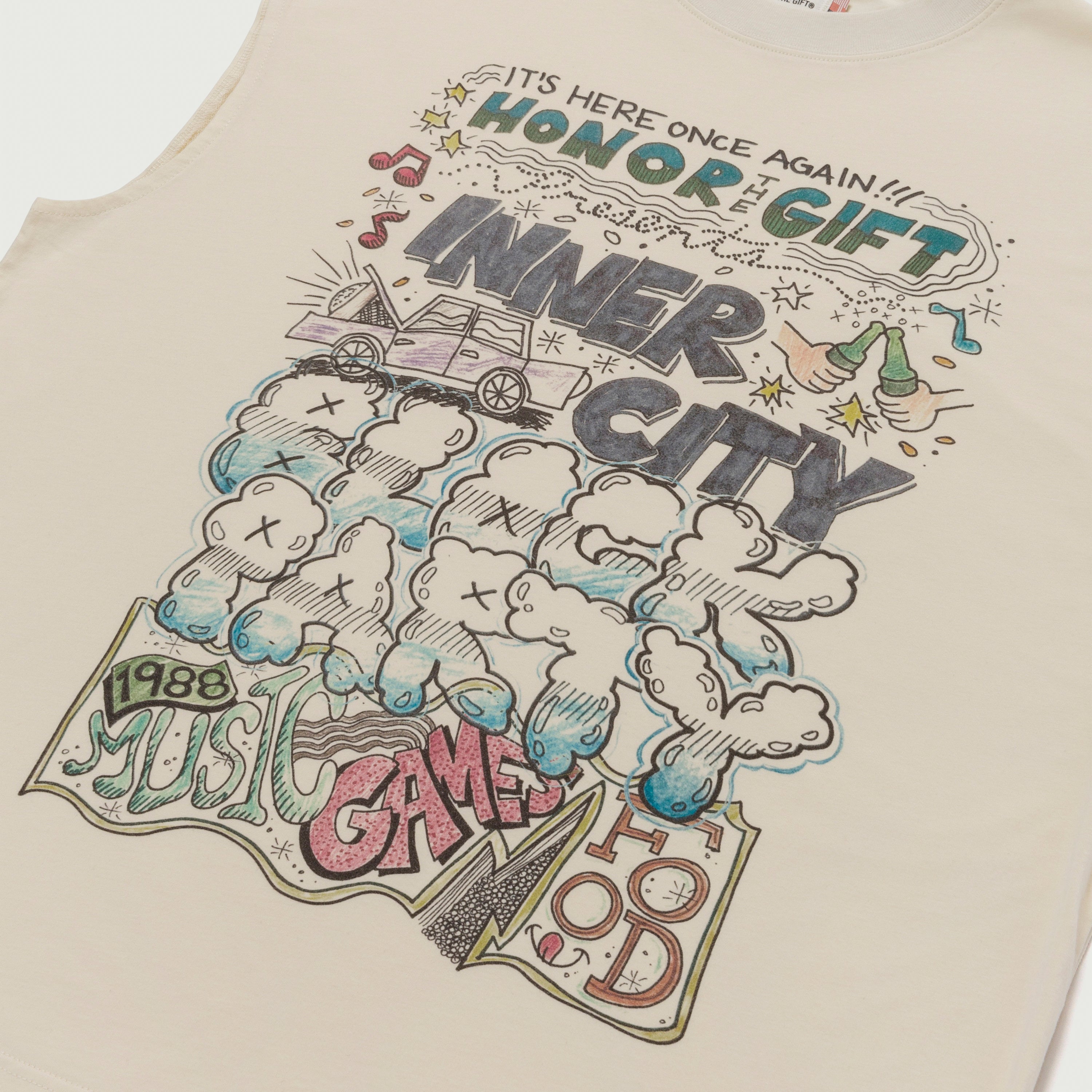 Block Party Cut-Off - Bone