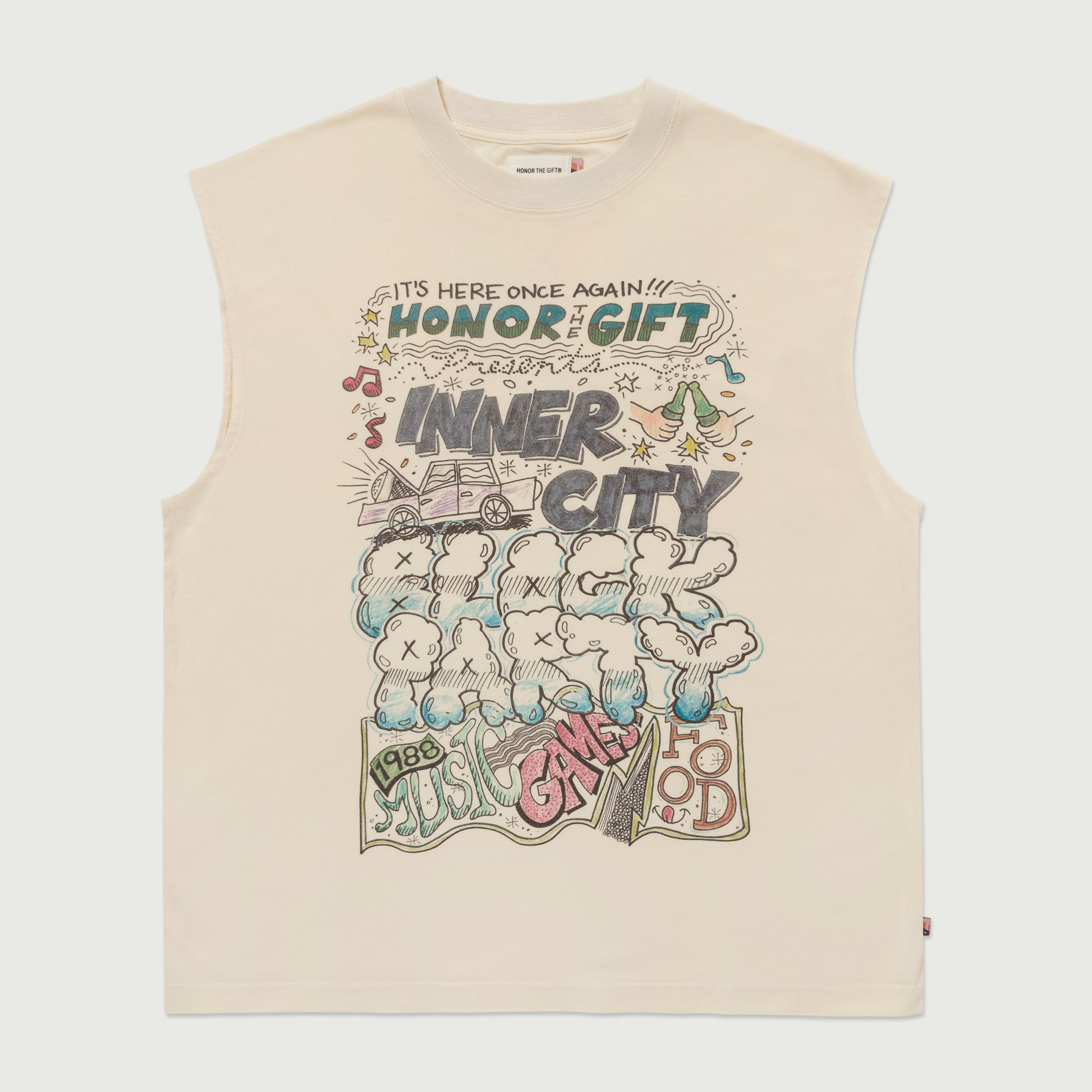 Block Party Cut-Off - Bone