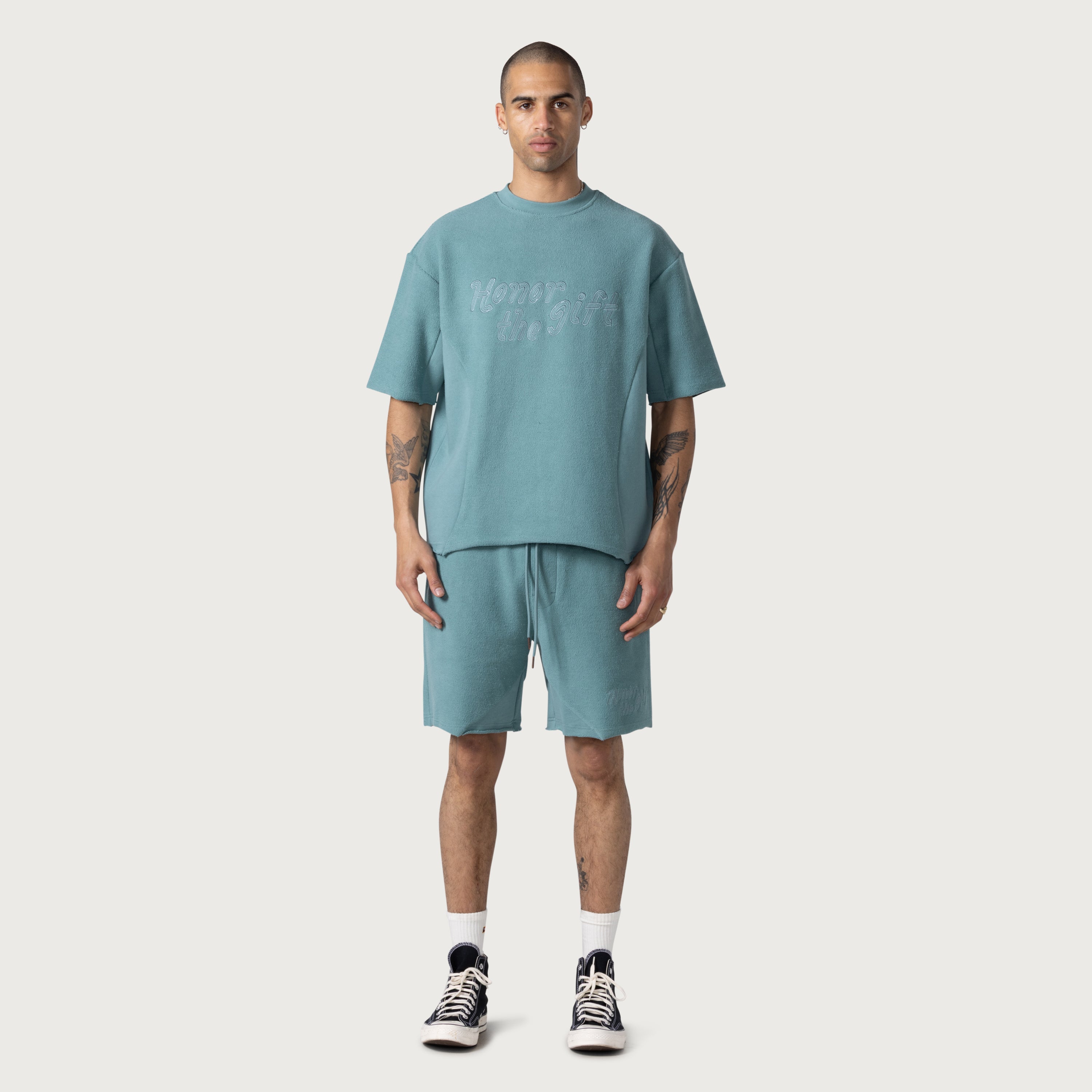 Block Party Reverse Terry Short - Green