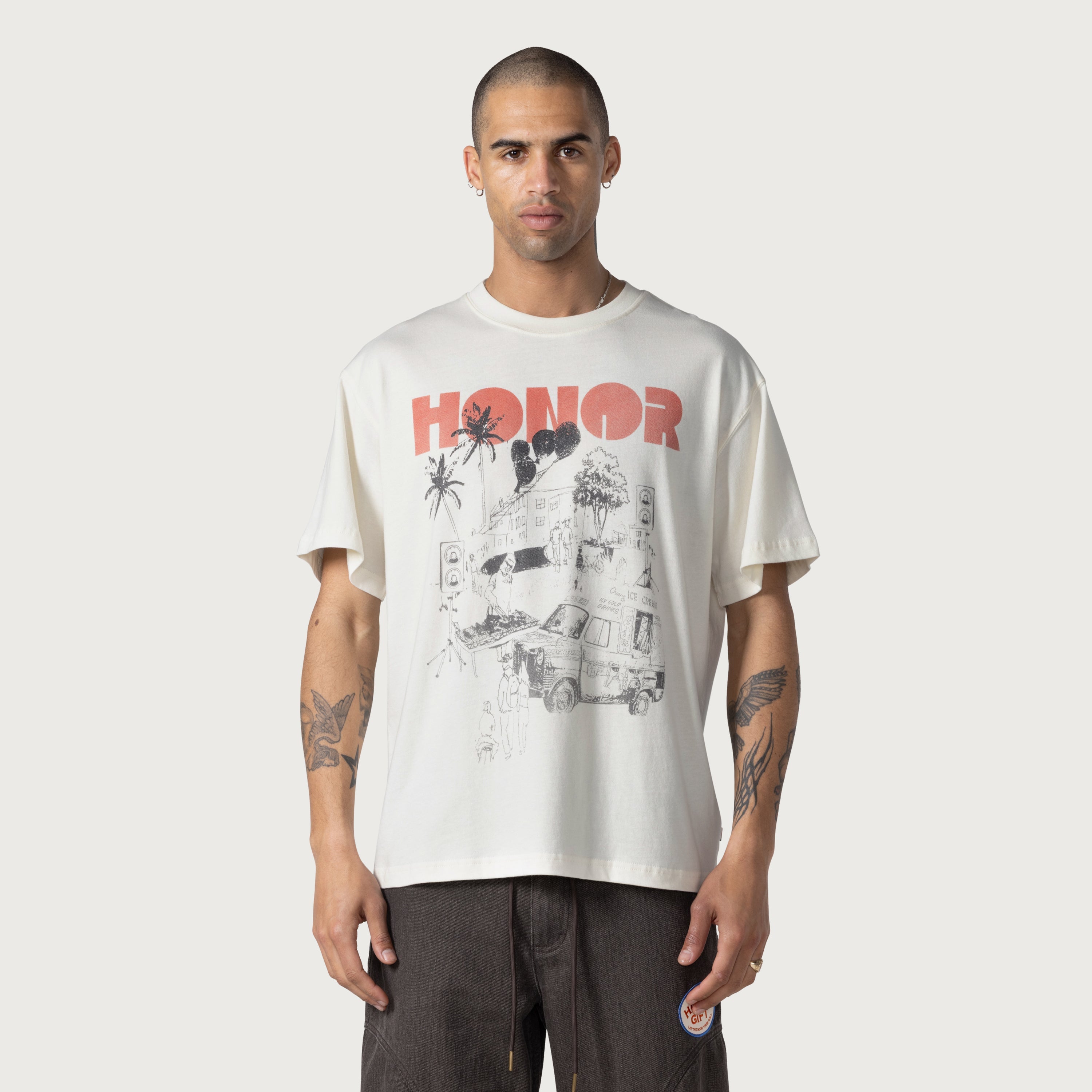 Block Party T-Shirt - Bone