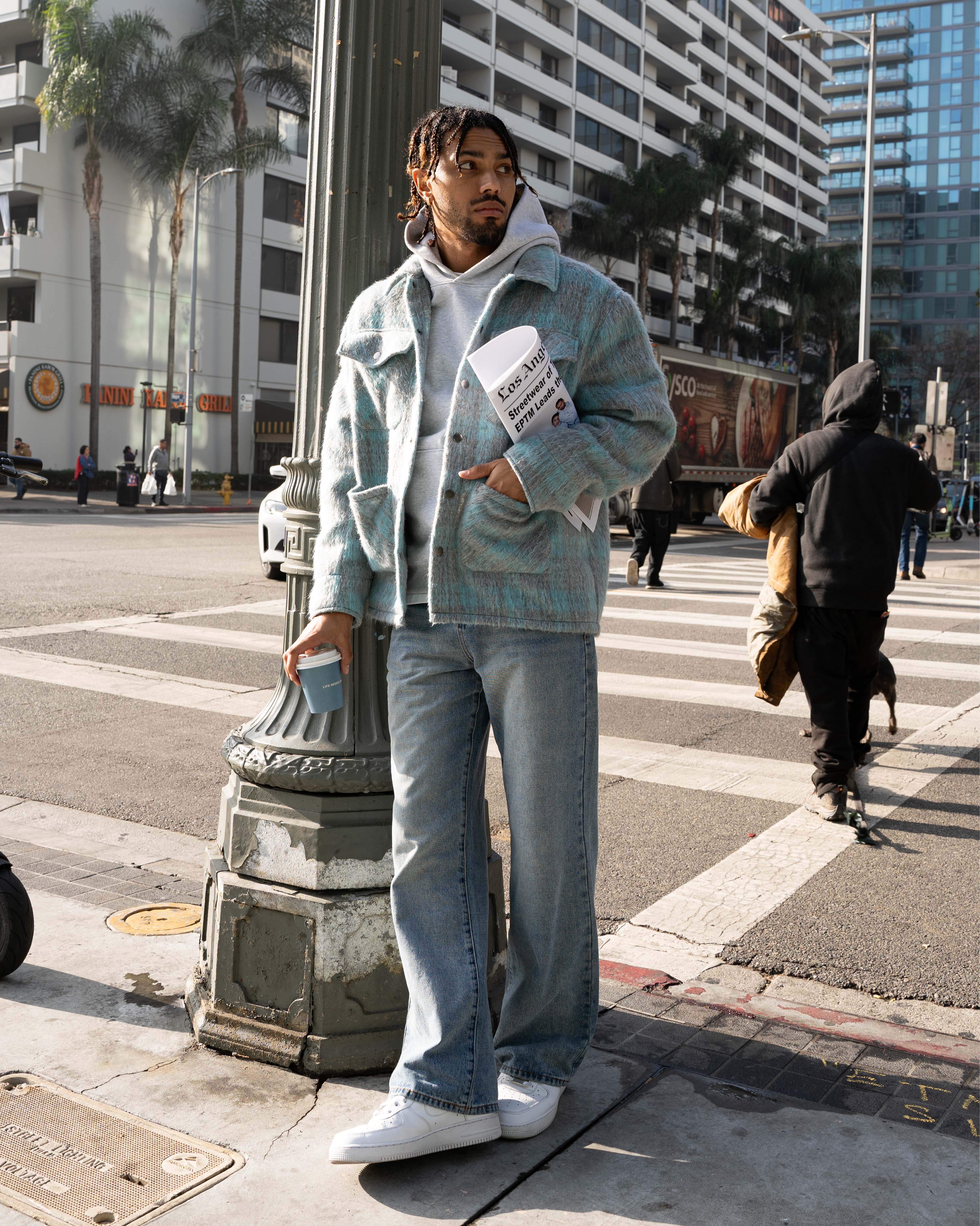 EPTM Mohair Chore Coat - Turquoise