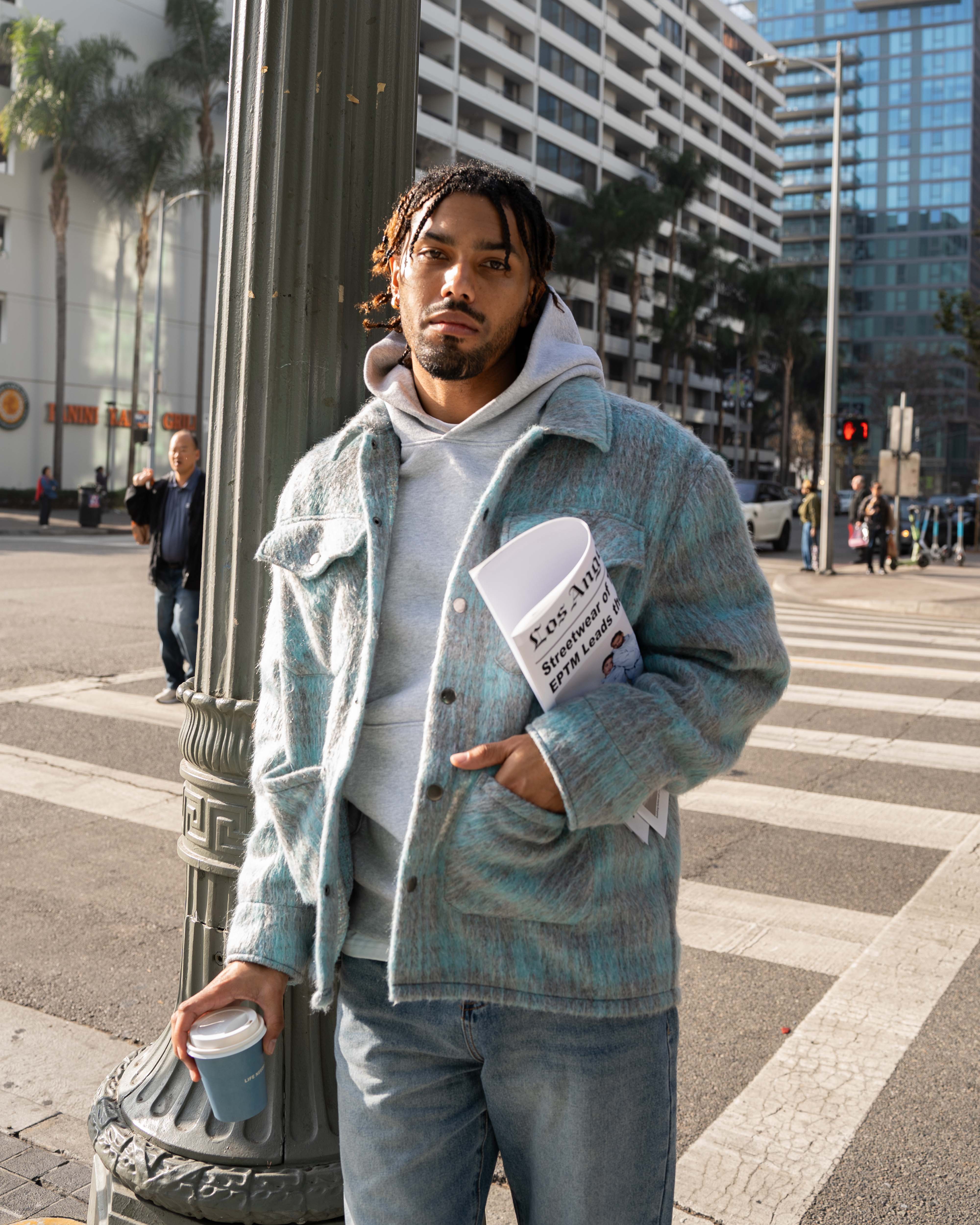 EPTM Mohair Chore Coat - Turquoise