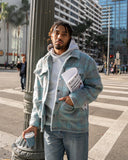 EPTM Mohair Chore Coat - Turquoise