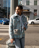 EPTM Mohair Chore Coat - Turquoise