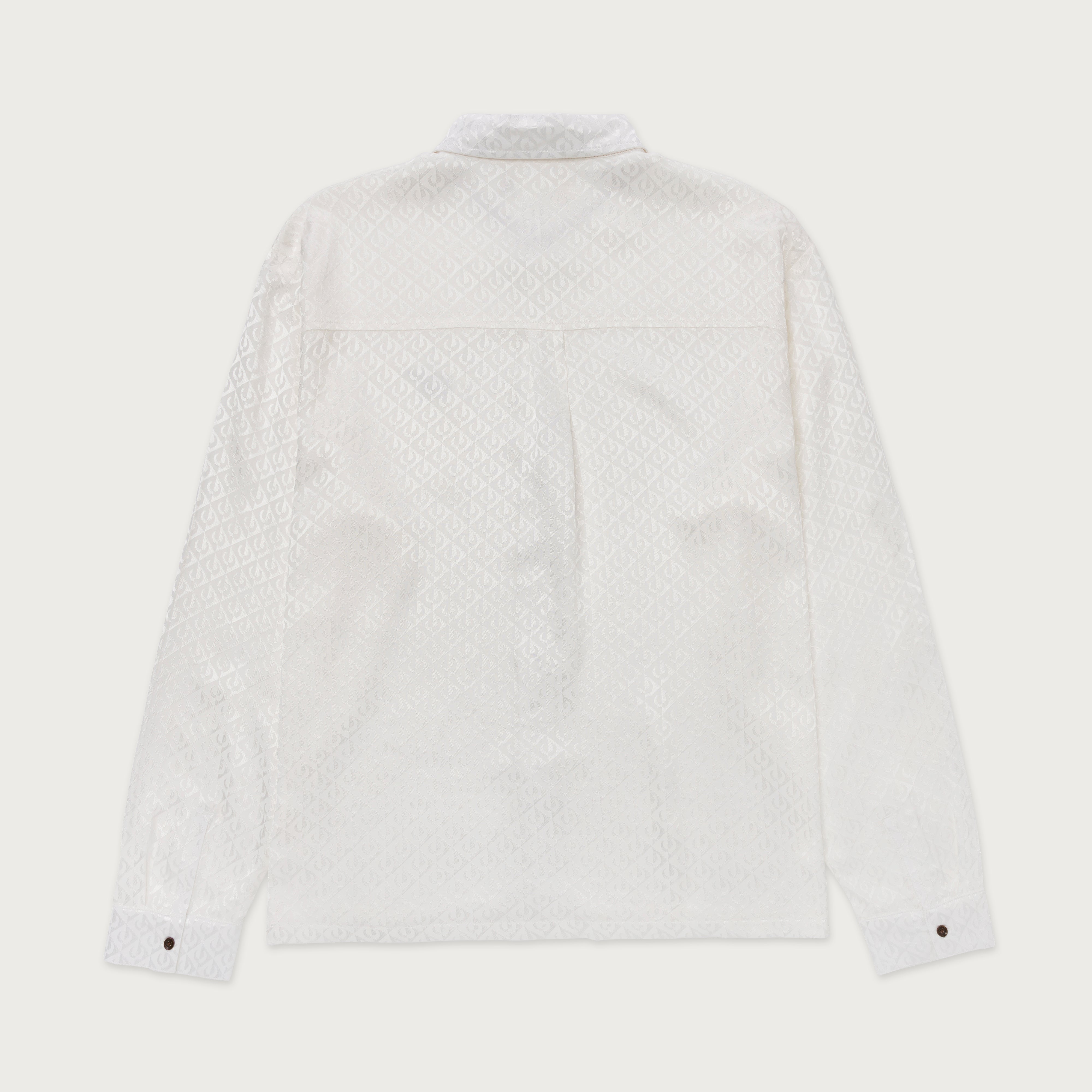 Race Night Button Up - White