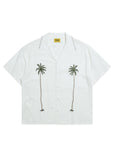 Palm Breeze Button Up - White