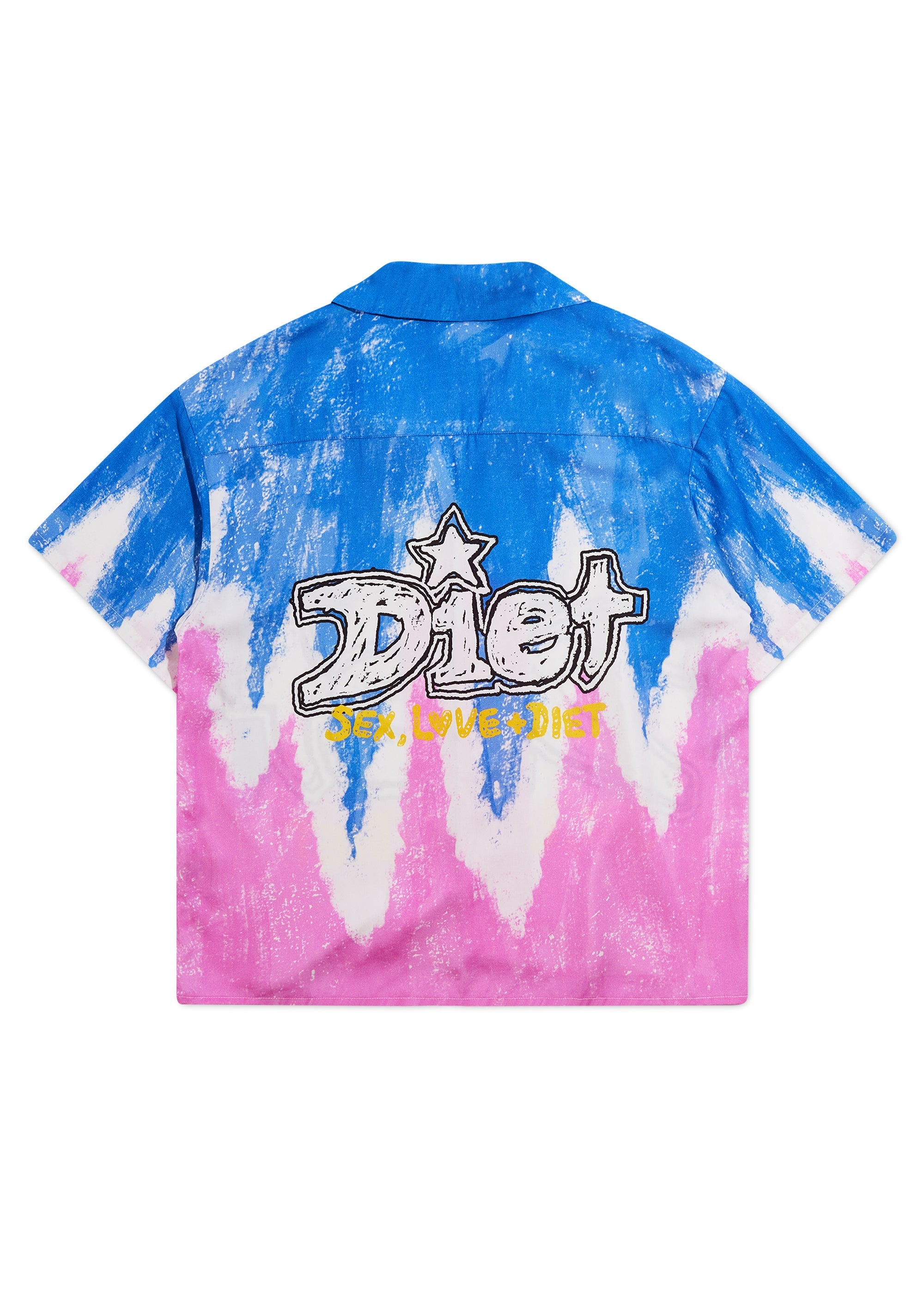 Knievel Button Up Shirt - Blue/Pink