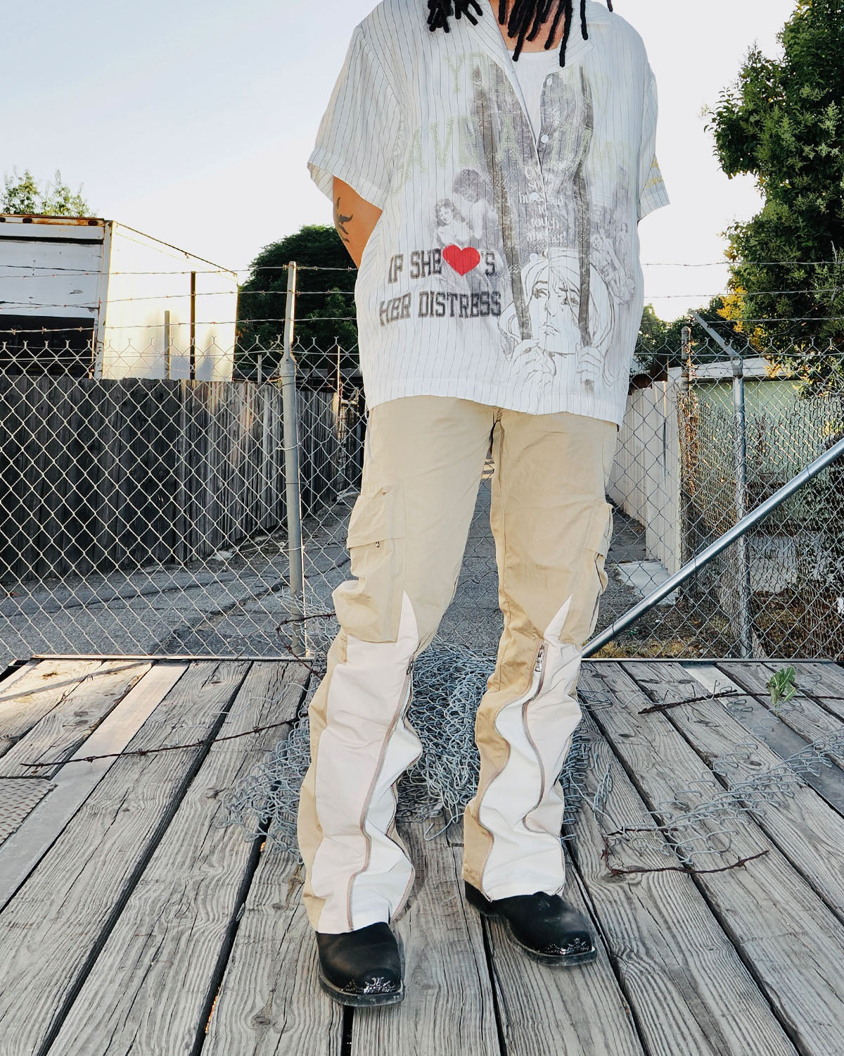 Cooper Cargo Pant (Brown/Cream)