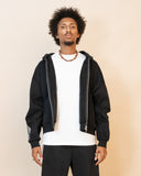 Real Camo Striped Zip Up Hoodie - Black