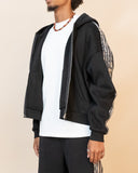 Real Camo Striped Zip Up Hoodie - Black