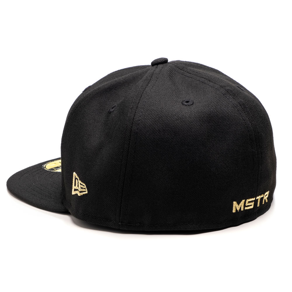 CAP107 - MSTR FITTED HAT / BLACK & GOLD