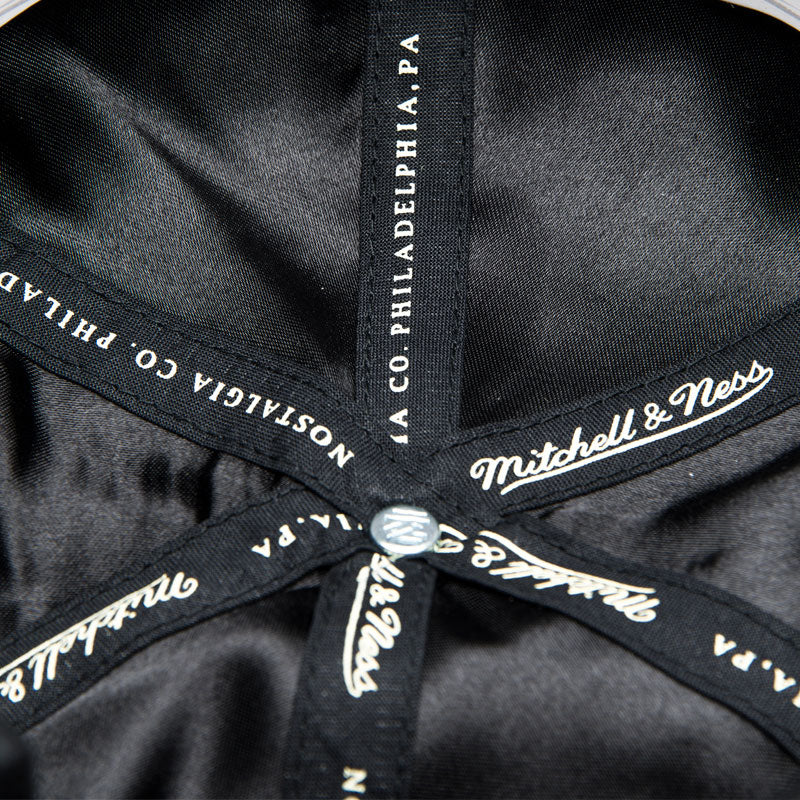 MSTR X Mitchell & Ness Snapback Hat - Black on Black