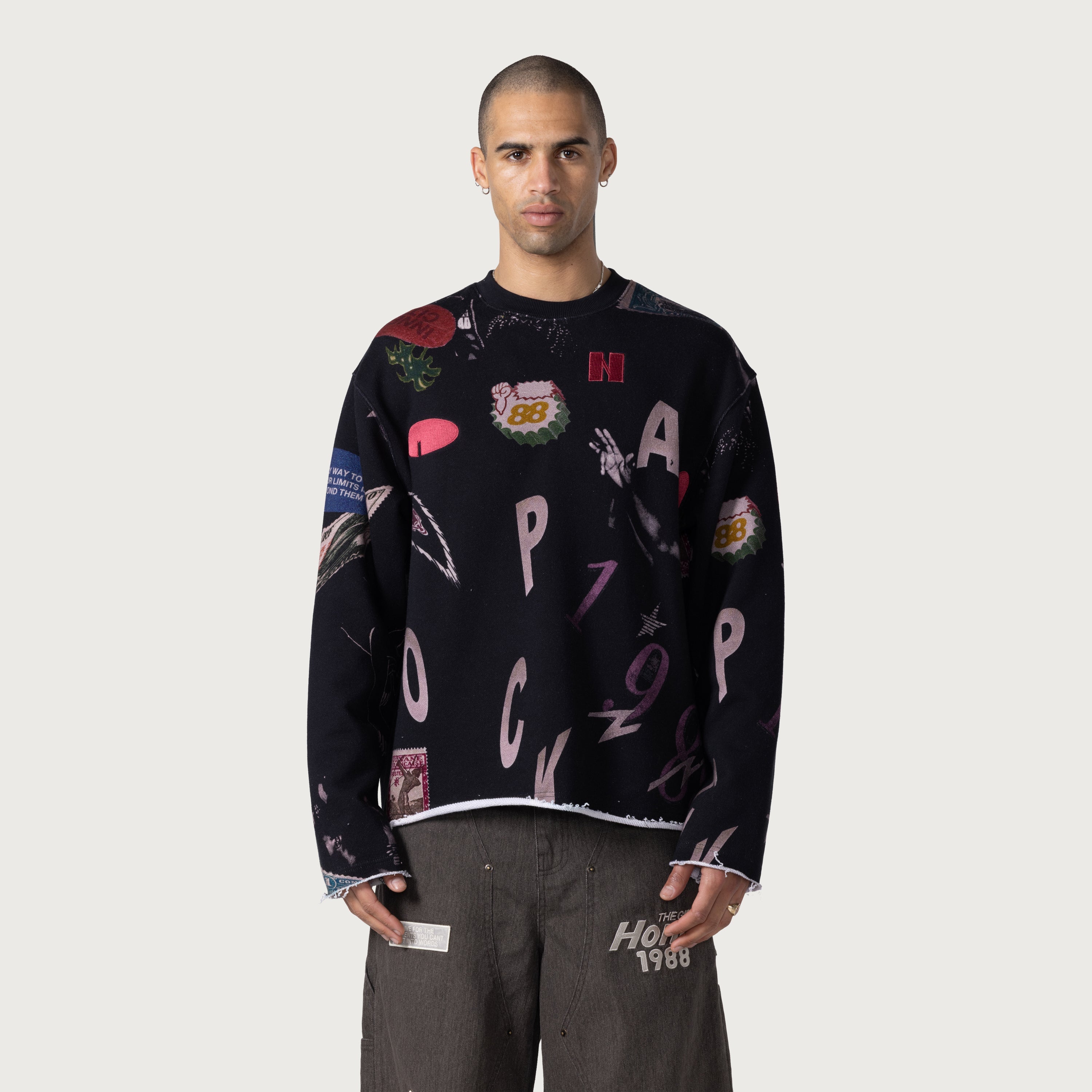 Collage Crewneck - Black