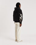 Colt Black Embroidered Floral Hoodie