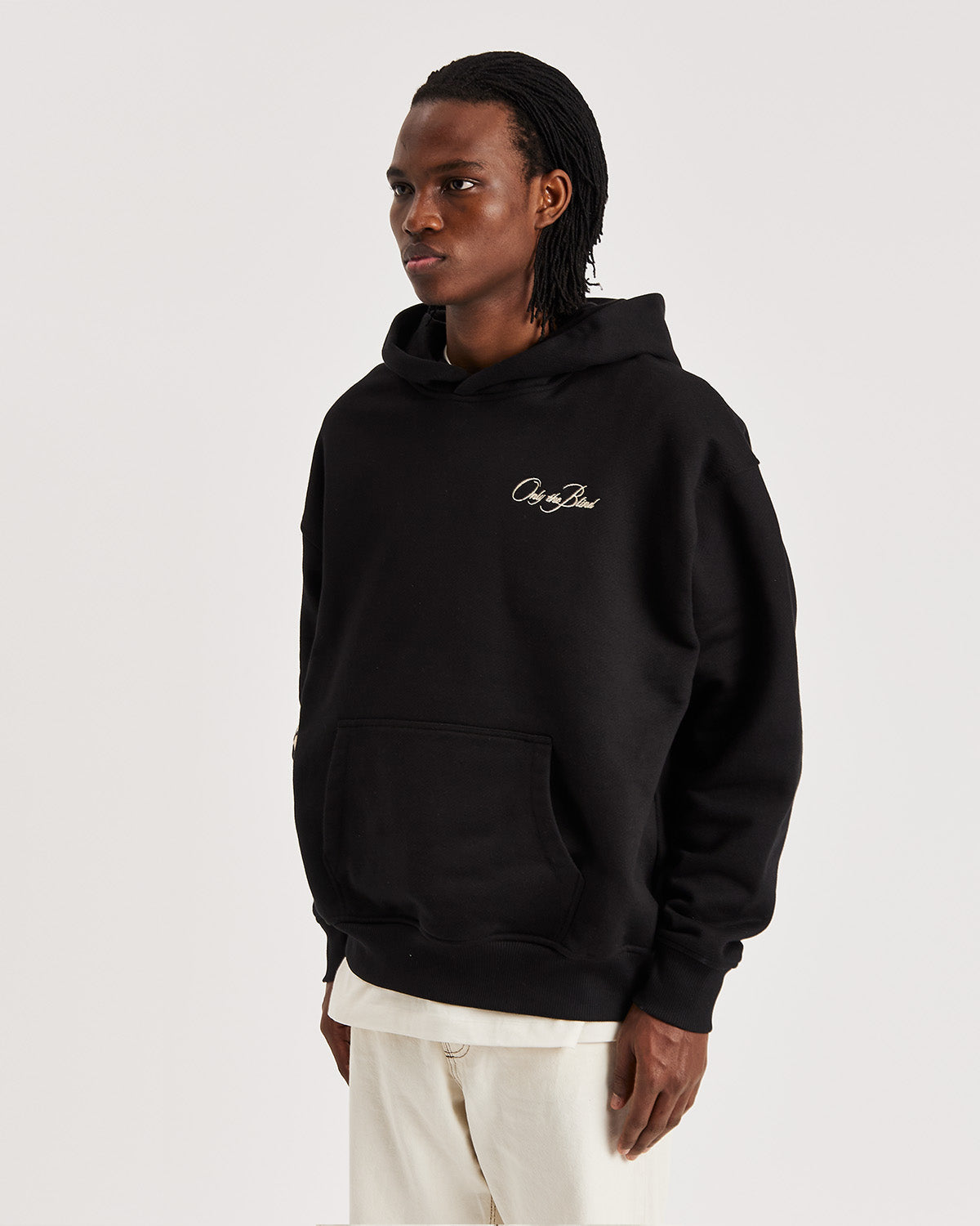 Colt Black Embroidered Floral Hoodie