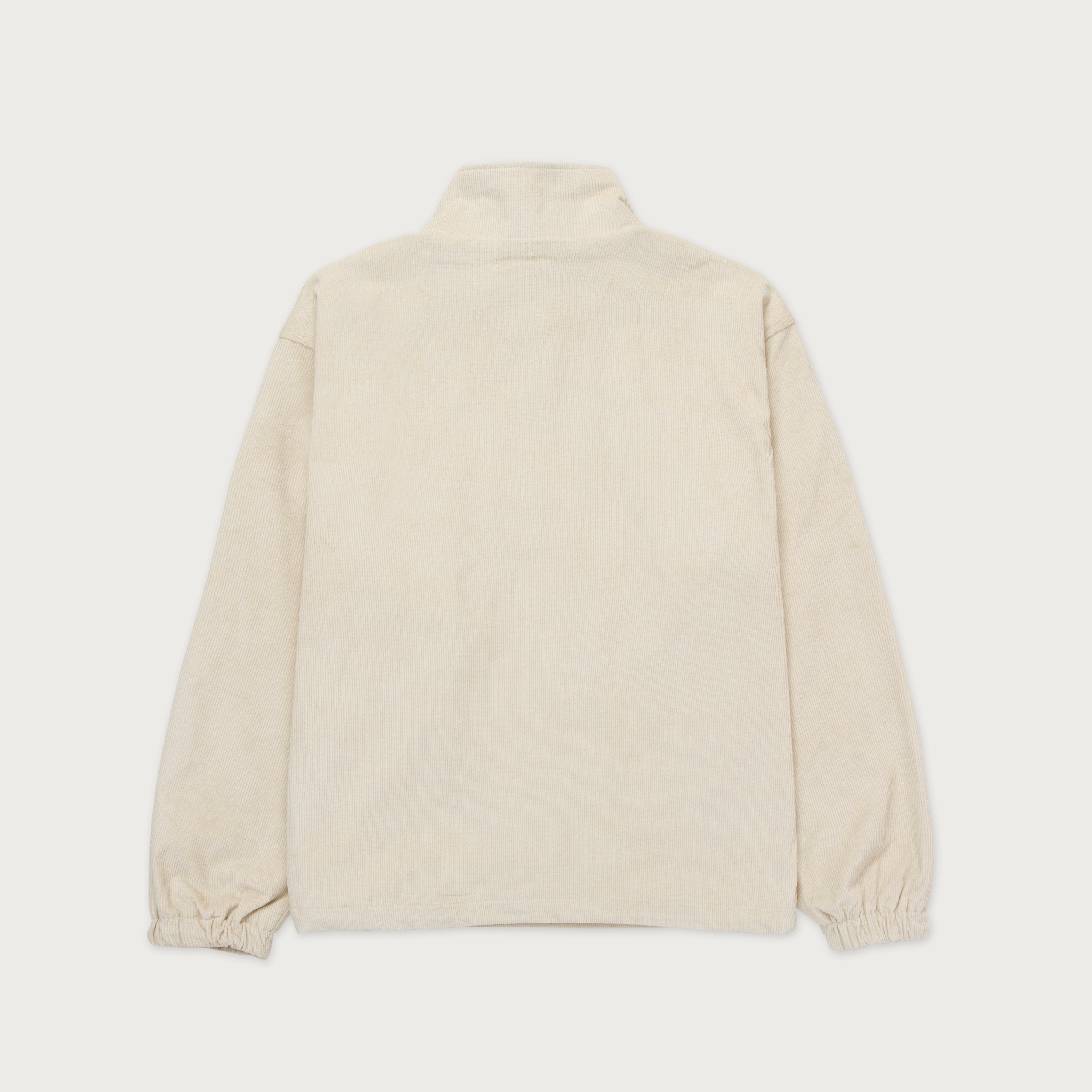 Corduroy Qtr Zip Anorak - Cream