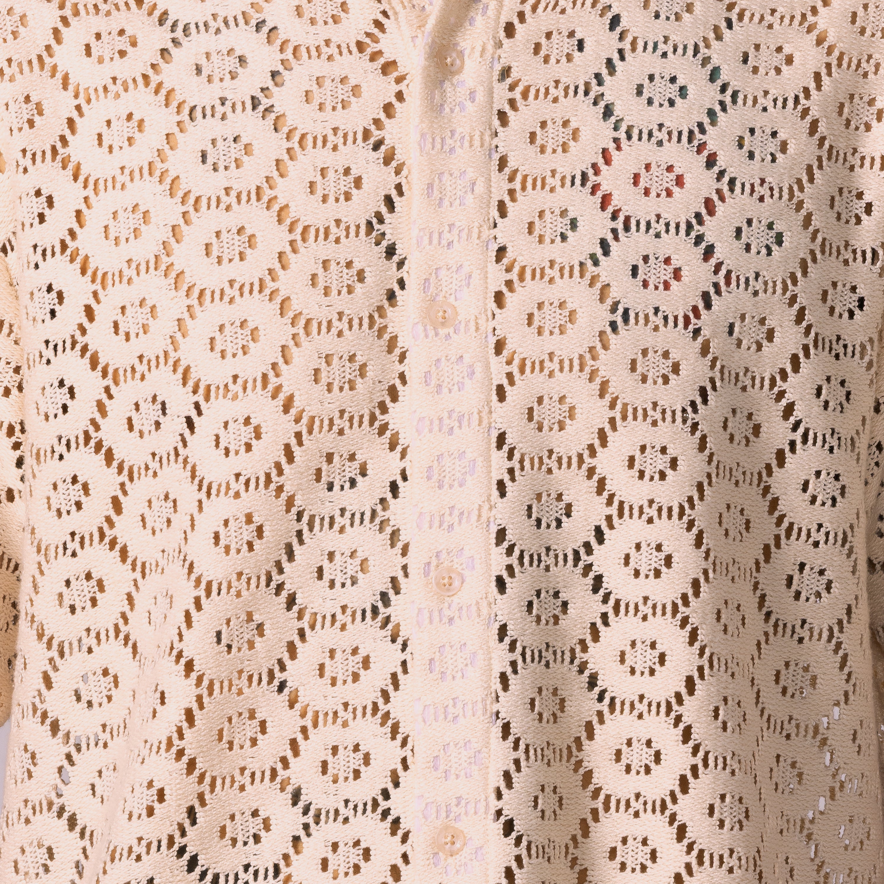 Crochet Button Up - Bone