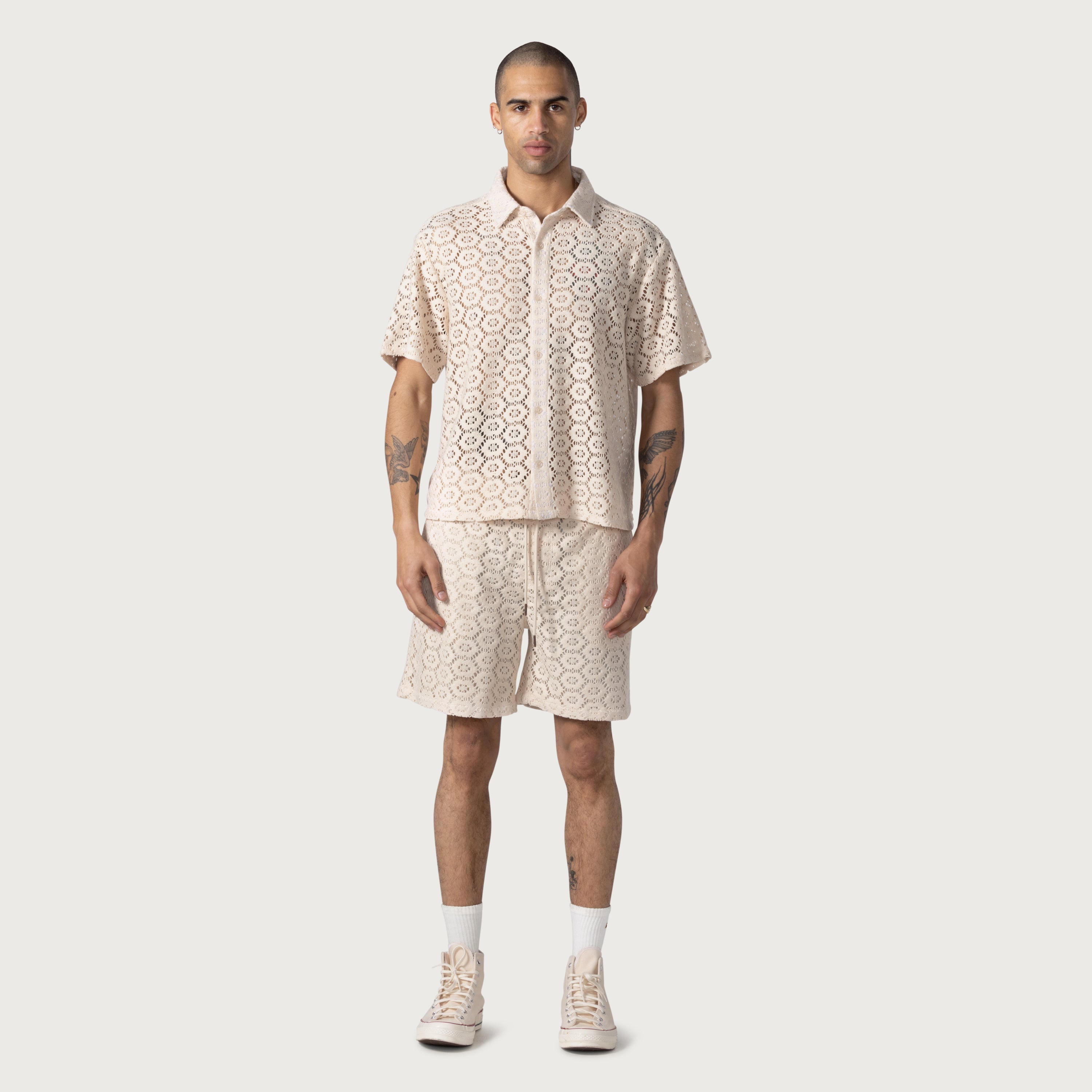 Crochet Short - Bone