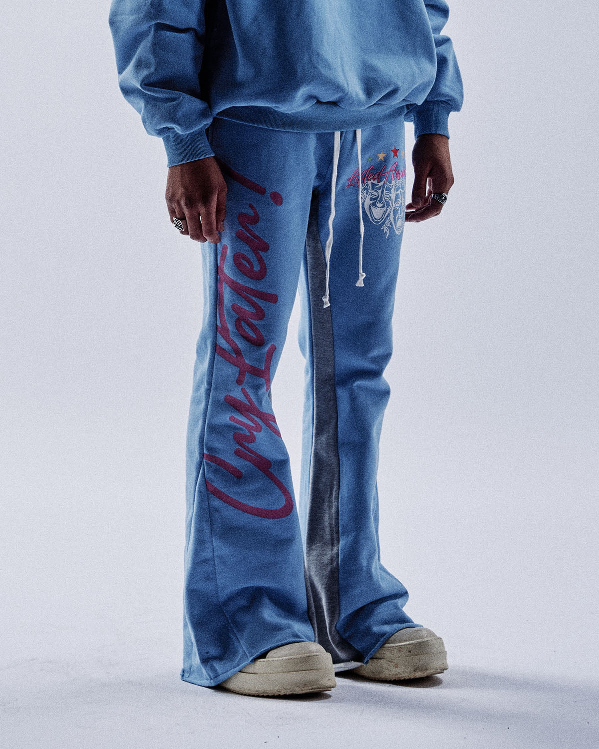 "Cry Later" Sweatpant (Clay Blue)
