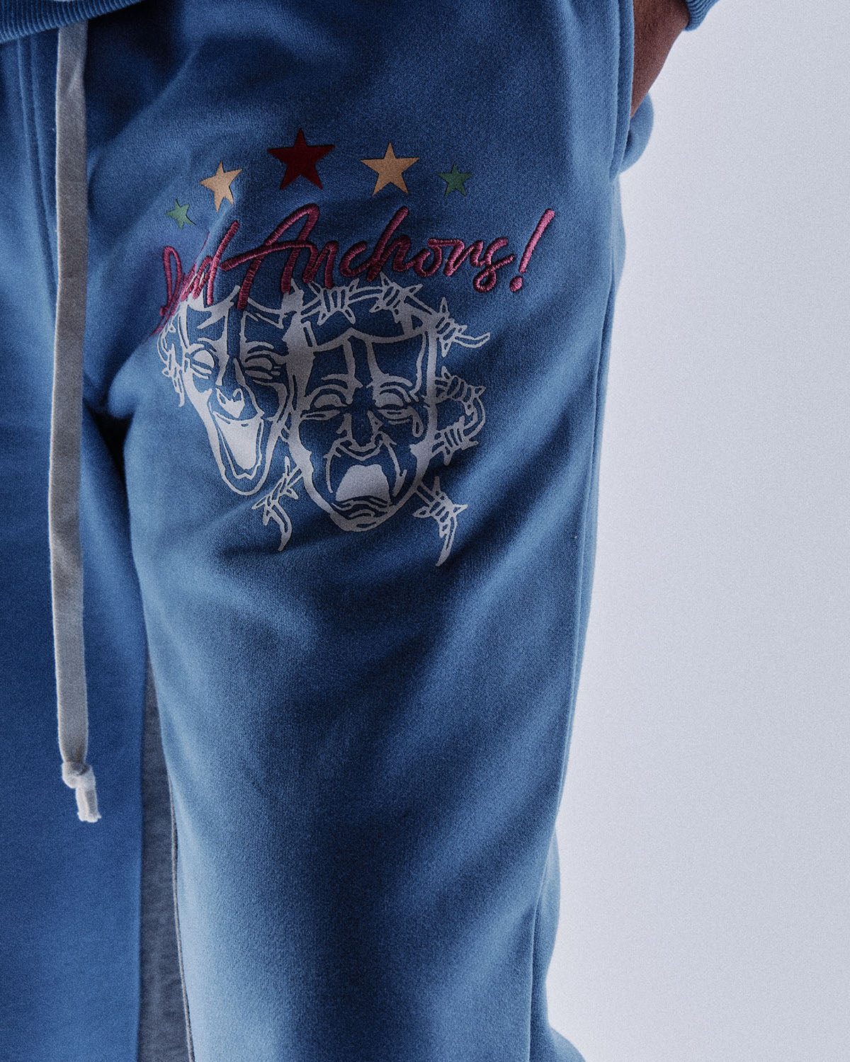 "Cry Later" Sweatpant (Clay Blue)