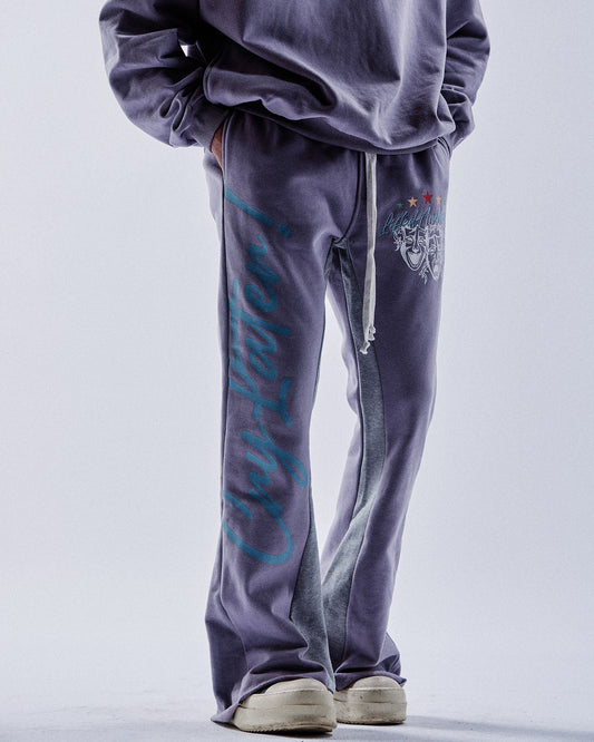 "Cry Later" Sweatpant (Burnt Purple)