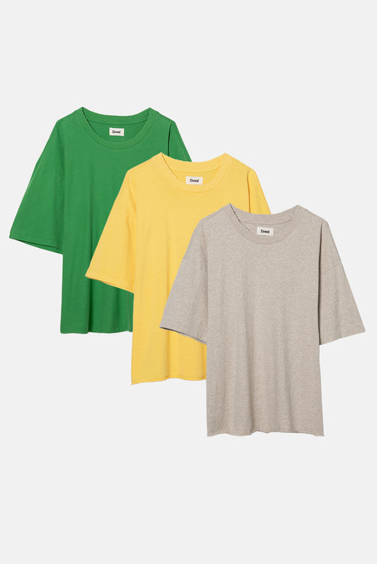 OVERSIZED CROP CORE TEE 3 PACK