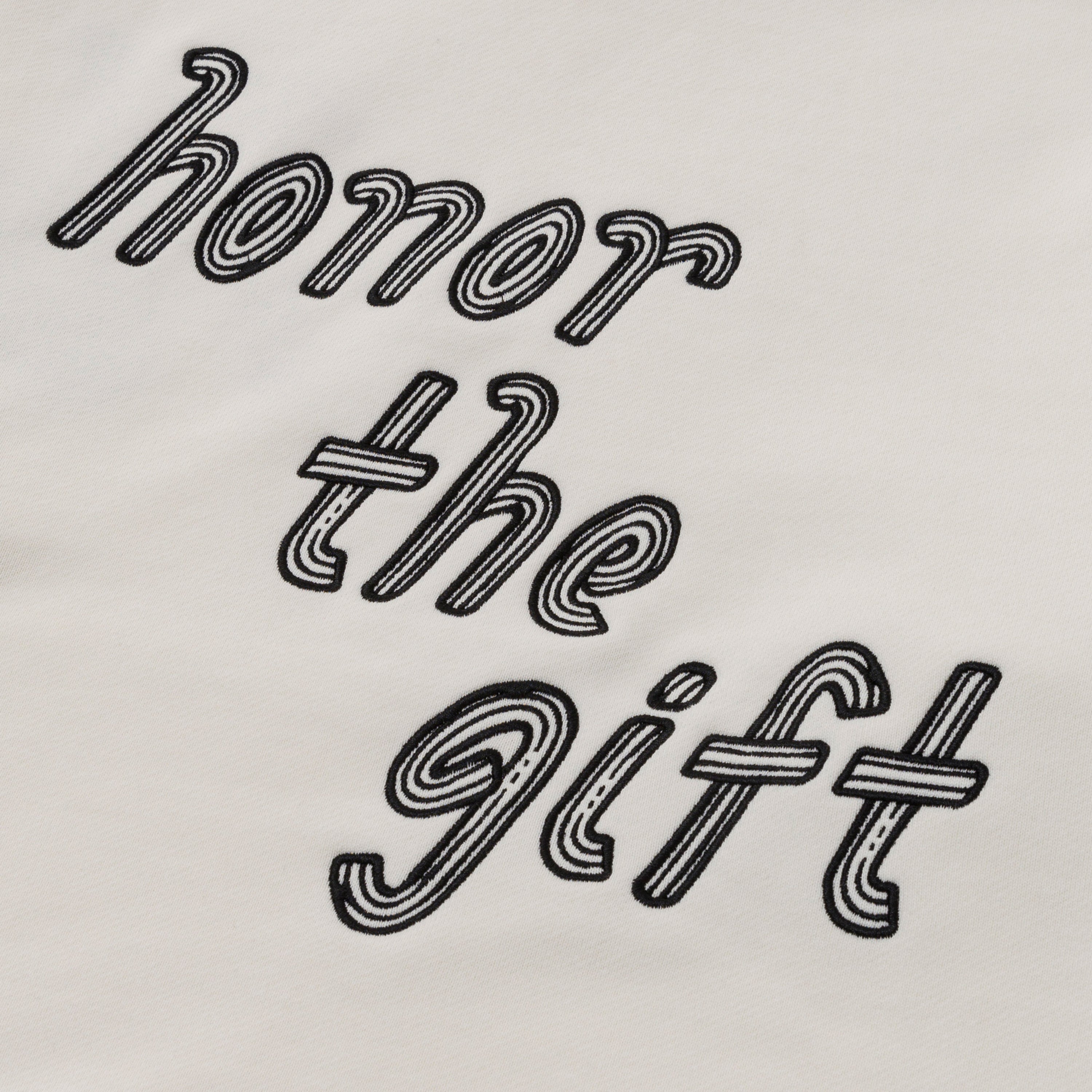 Cursive Honor Hoodie - Bone
