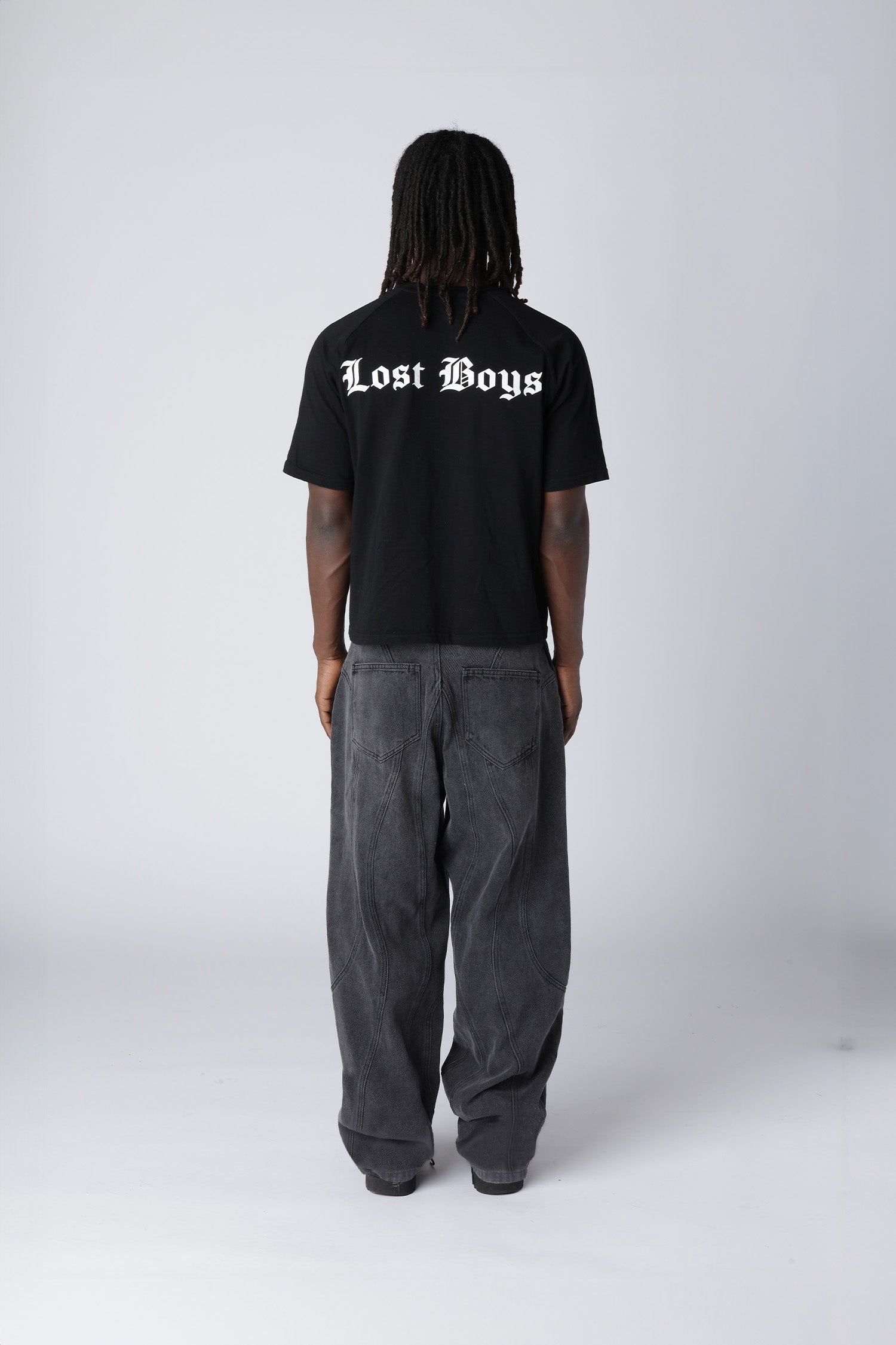 CURVY OUTERSEAM JEANS - Stonewashed Black