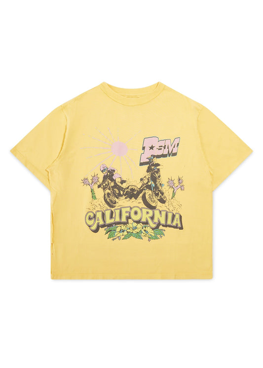 California Racing Cropped Tee - Yellow