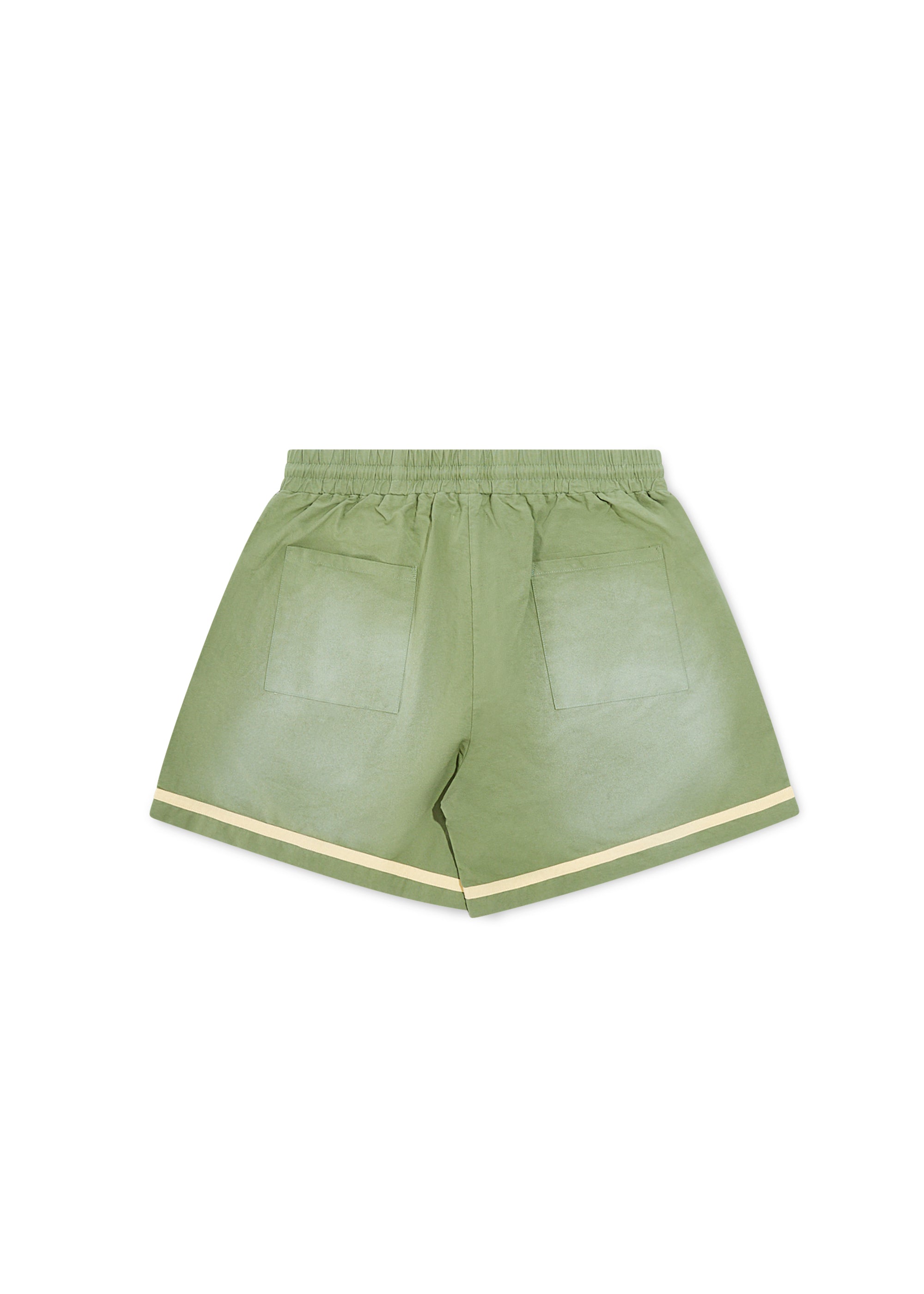 Canvas Stripe Short - Lime