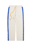 Knit Mohair Trackpant - Cream/Blue