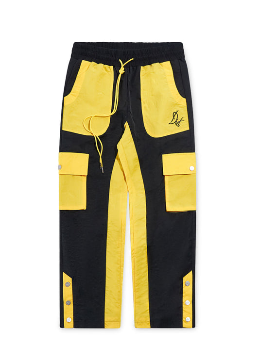 Nylon Cargo Pants - Black/Yellow