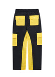 Nylon Cargo Pants - Black/Yellow