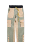 Nylon Cargo Pants - Sage/Tan
