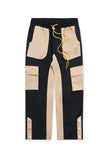 Nylon Cargo Pants - Black/Tan