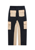 Nylon Cargo Pants - Black/Tan