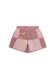 Checker Crochet Short - Mauve