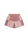 Checker Crochet Short - Mauve