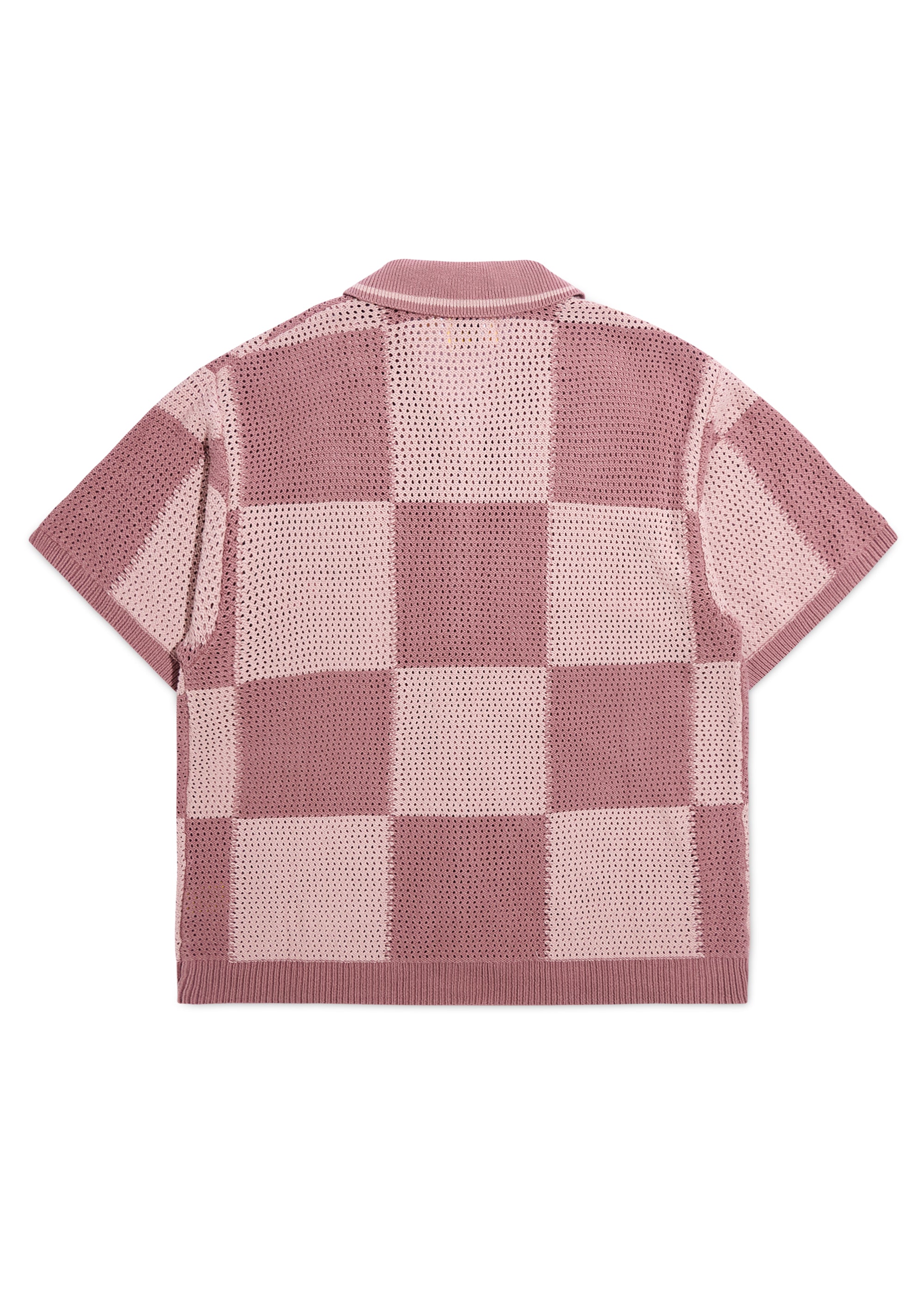 Checker Crotchet Shirt - Mauve