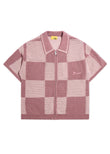 Checker Crotchet Shirt - Mauve