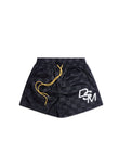 Checkered Nylon Short - Black