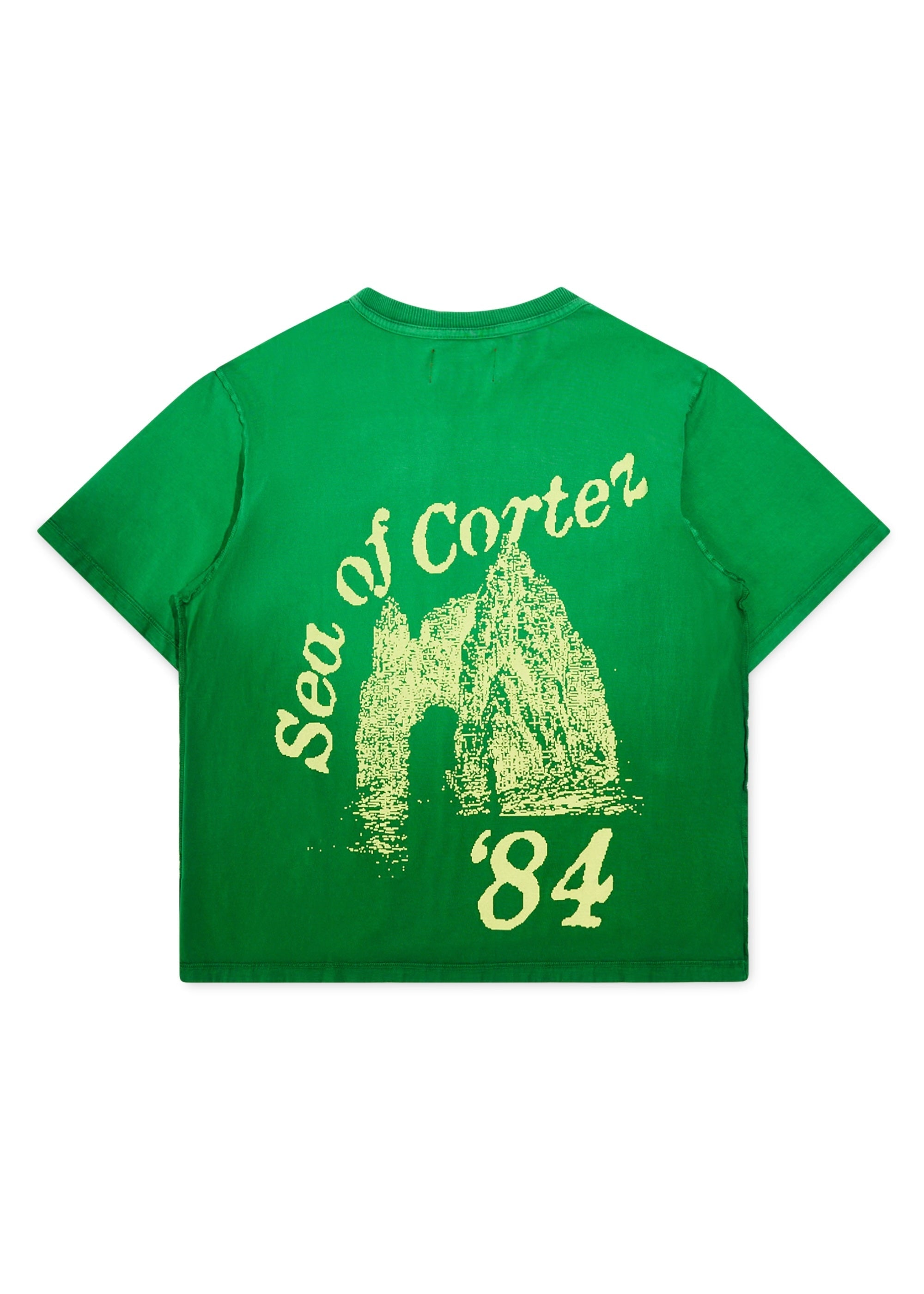 Cortez Cropped Tee - Green/Yellow