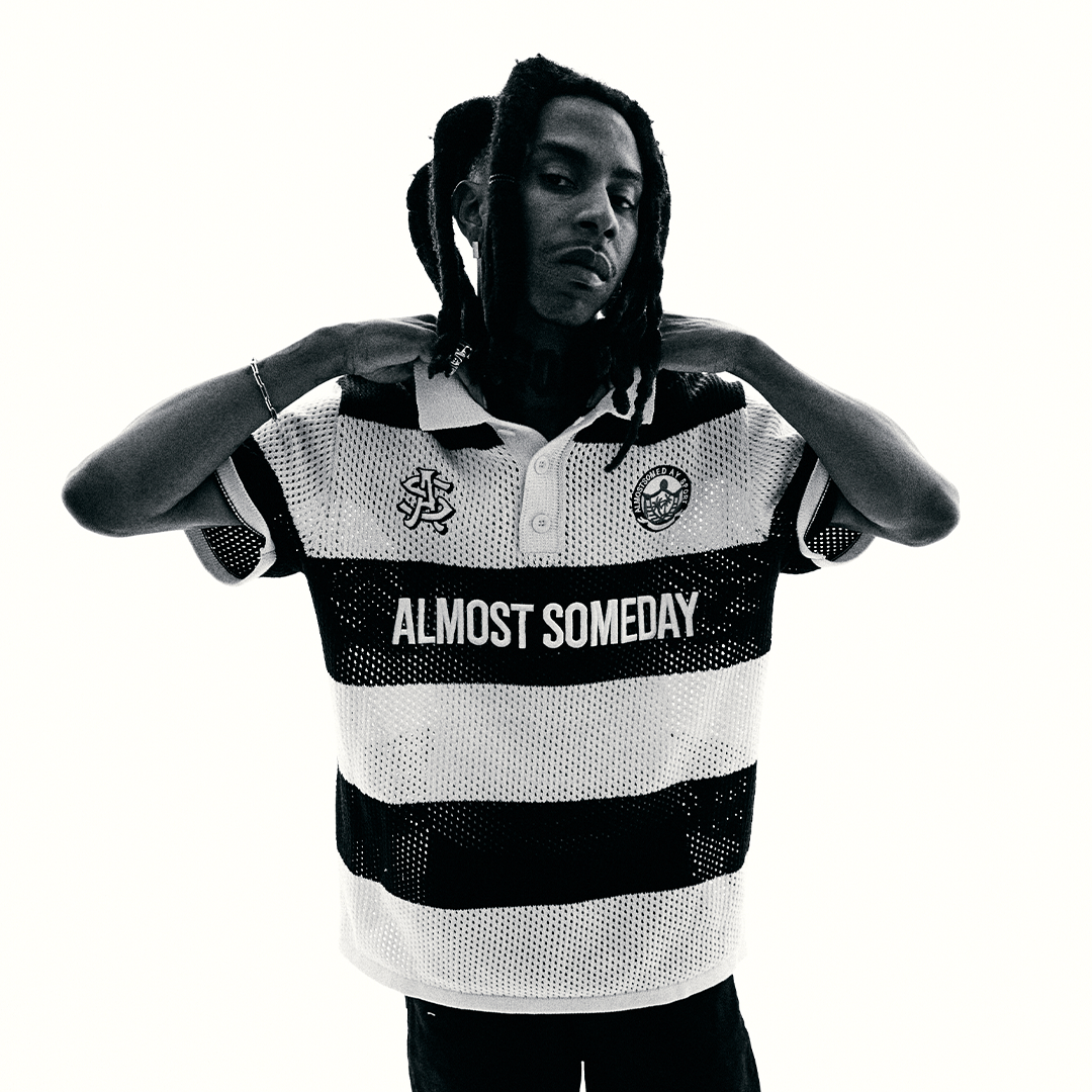 Crochet Knit Polo (Cream / Black)