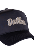 Dallas Souvenir Hat (Navy Satin)