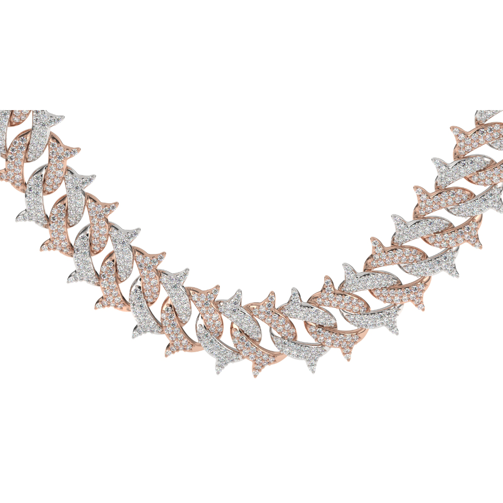 Spiked Diamond Cuban Chain