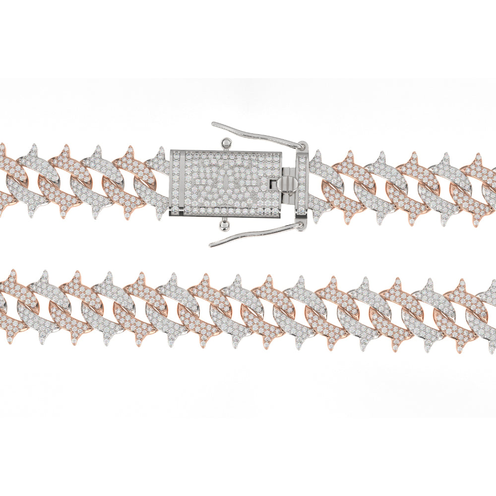 Spiked Diamond Cuban Chain