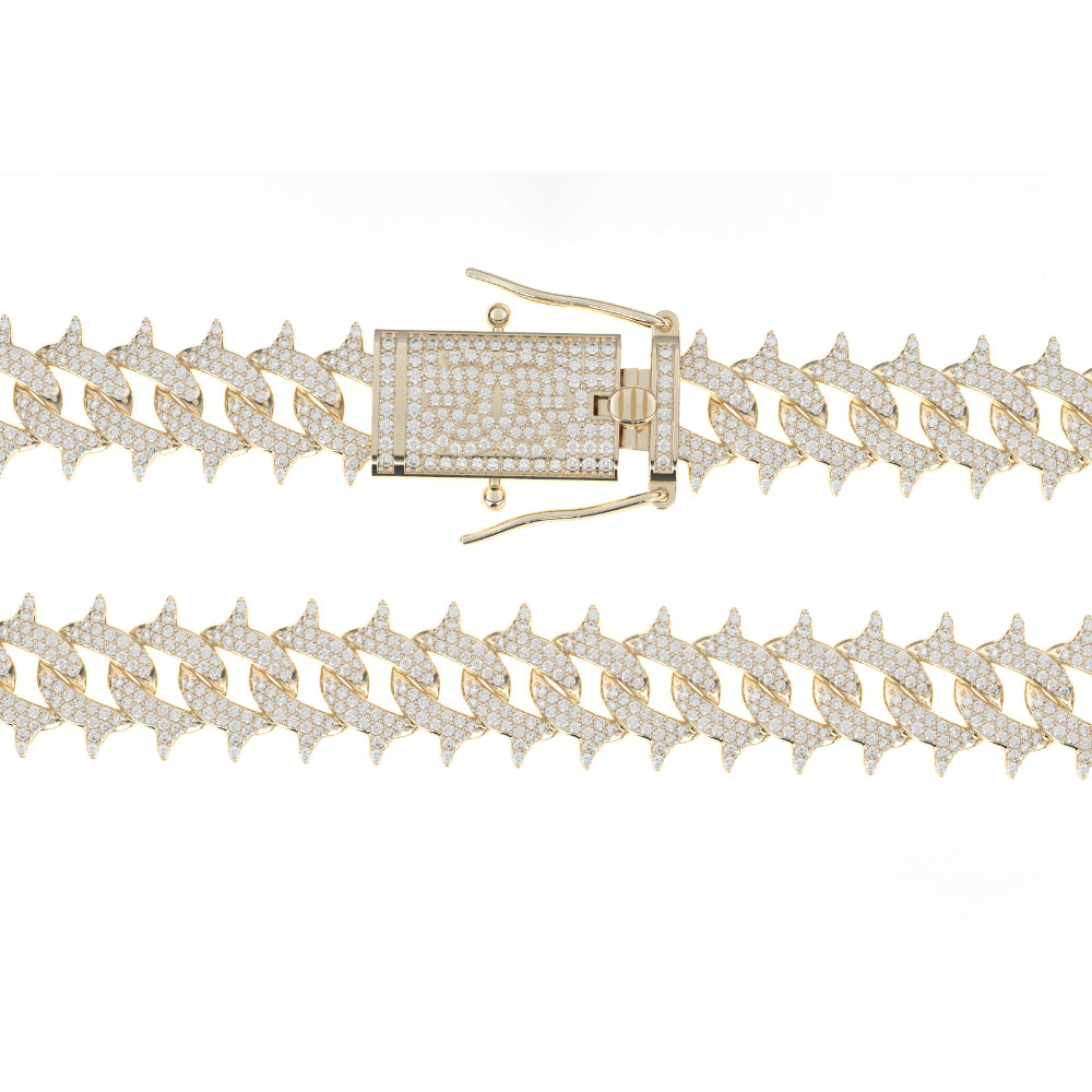Spiked Diamond Cuban Chain
