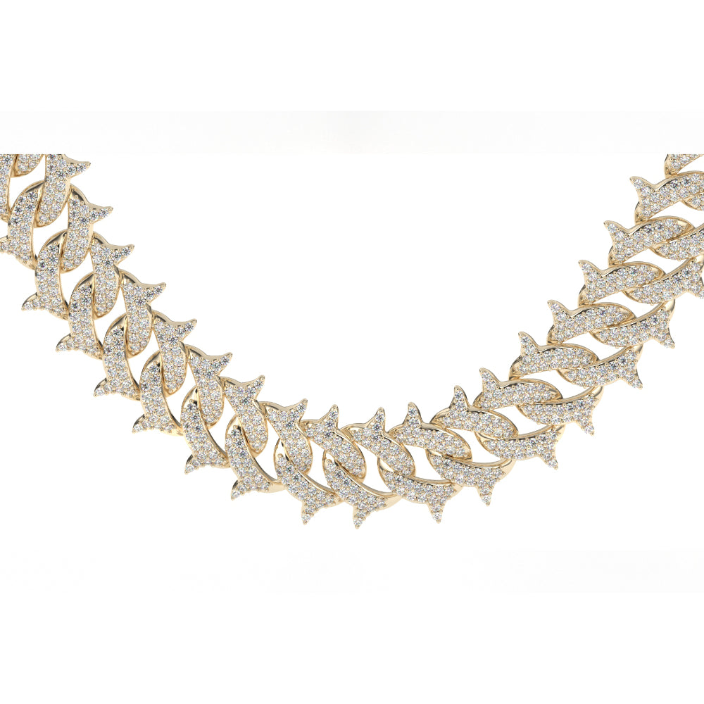 Spiked Diamond Cuban Chain