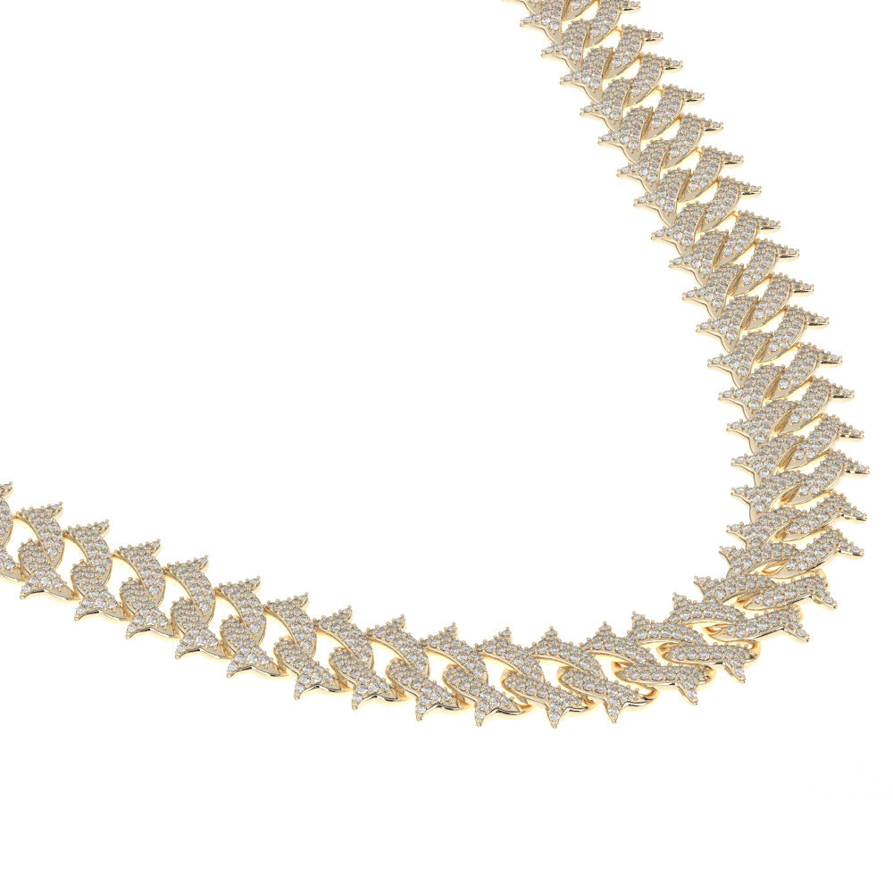 Spiked Diamond Cuban Chain
