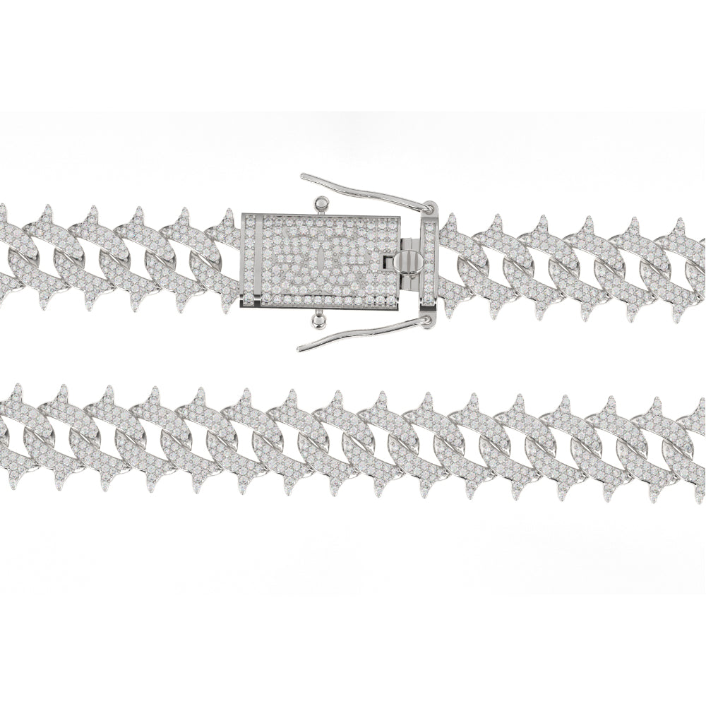 Spiked Diamond Cuban Chain